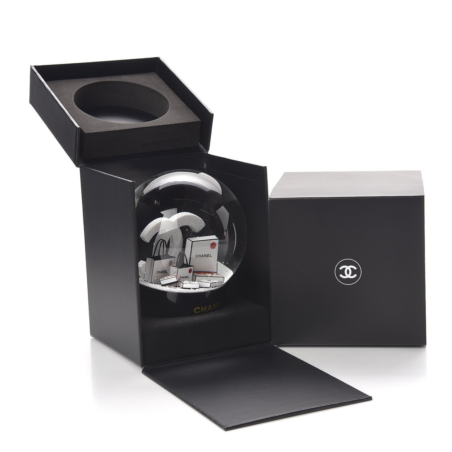 Chanel Glass CC Shopping Bag Snow Globe 5 of 5