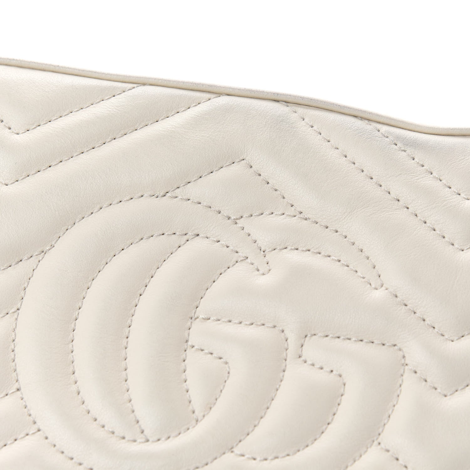Gucci Calfskin Matelasse Animal Studs Small GG Marmont Chain Shoulder Bag White 8 of 11