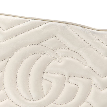 Gucci Calfskin Matelasse Animal Studs Small GG Marmont Chain Shoulder Bag White 8 of 11