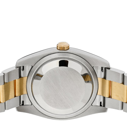 Rolex Stainless Steel 18K Yellow Gold 36mm Oyster Perpetual Datejust Watch Silver 116203 4 of 4