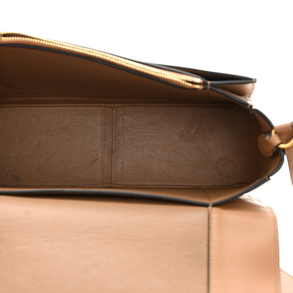 Celine Shiny Smooth Calfskin Medium Frame Shoulder Bag Tan Optic White 5 of 12