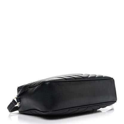 Saint Laurent Calfskin Matelasse Monogram Lou Camera Bag Black 4 of 13