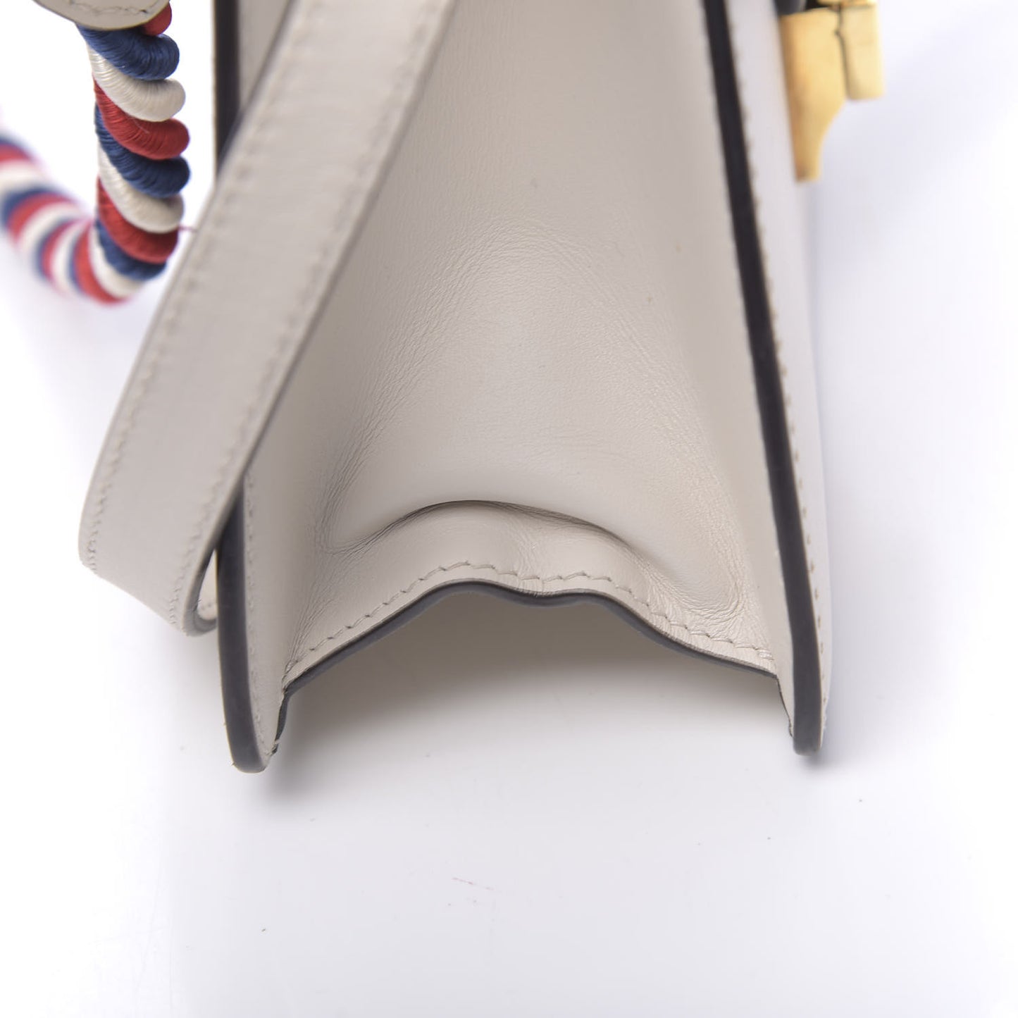 Calfskin Mini Sylvie Top Handle Bag White