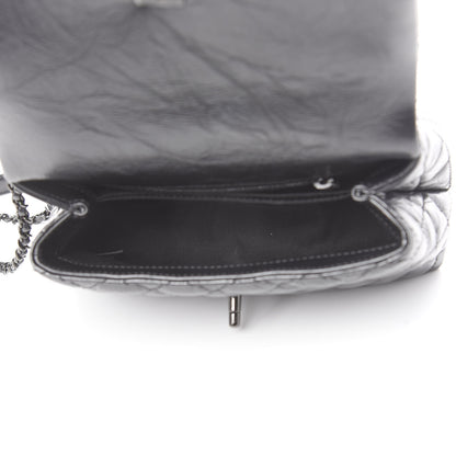 Chanel Aged Calfskin Quilted Mini Coco Handle Flap So Black 4 of 10