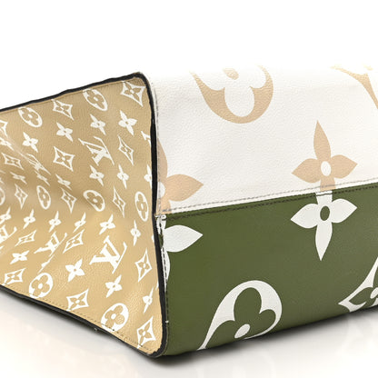 Louis Vuitton Monogram Giant Onthego GM Kaki Beige 8 of 9