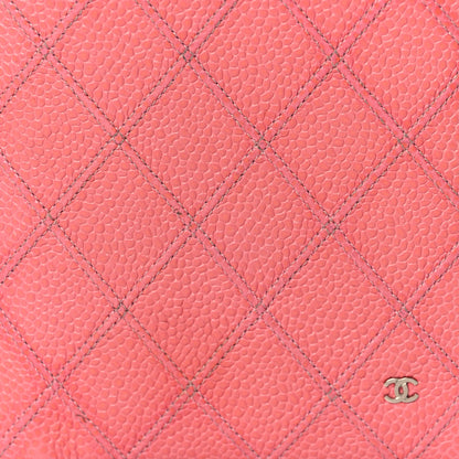 Chanel Caviar Diamond Stitched Yen Wallet Pink 8 of 8