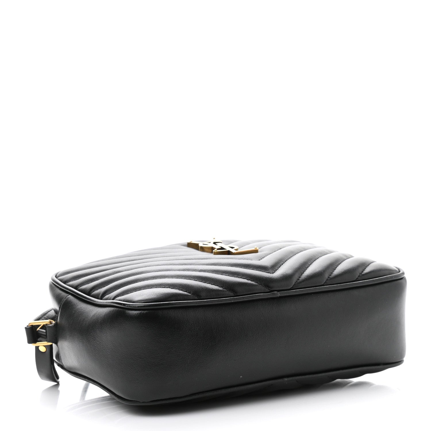 Saint Laurent Calfskin Matelasse Monogram Lou Camera Bag Black 4 of 10