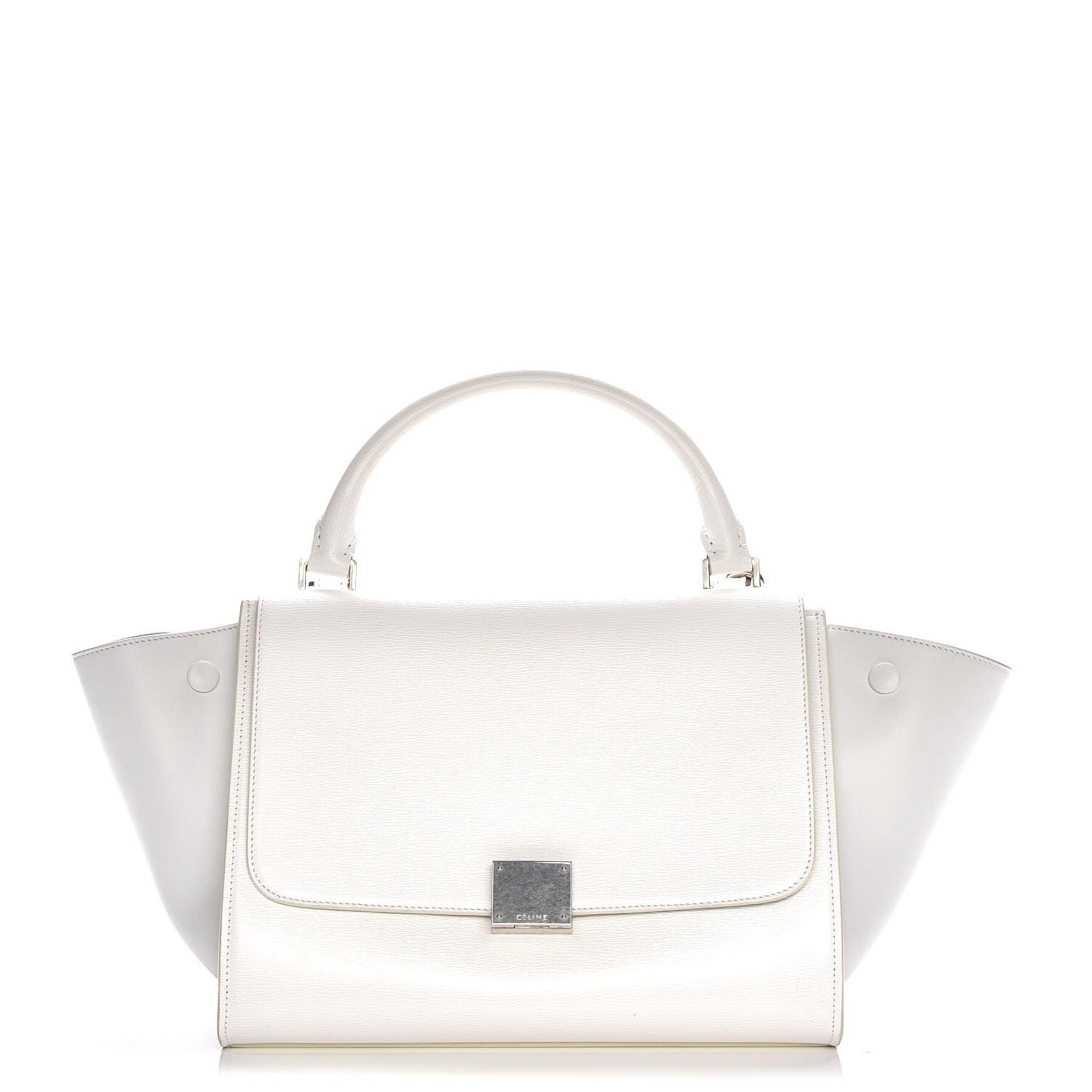 Celine Liege Calfskin Small Trapeze White 1 of 17