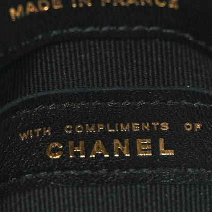 Chanel Lambskin Quilted Pearl Top Handle Clutch With Chain Black 9 of 12