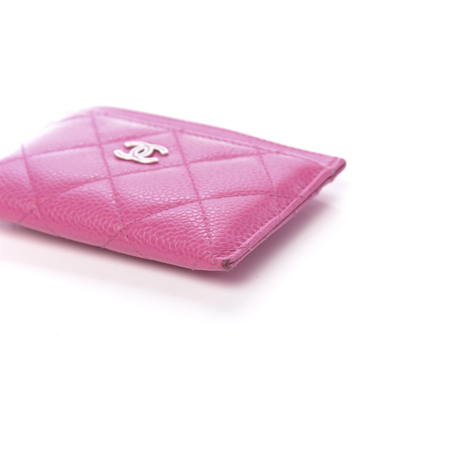 Chanel Caviar Quilted Card Holder Pink 10 of 12