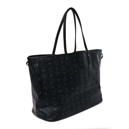 MCM Visetos Large Liz Reversible Shopper Tote Black 4 of 17