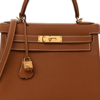 Hermes Togo Kelly Retourne 28 Gold 8 of 12