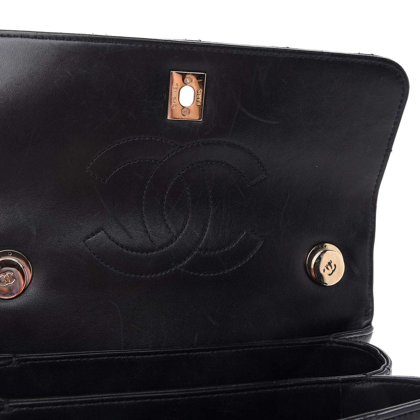 Lambskin Quilted Small Trendy CC Dual Handle Flap Bag Black