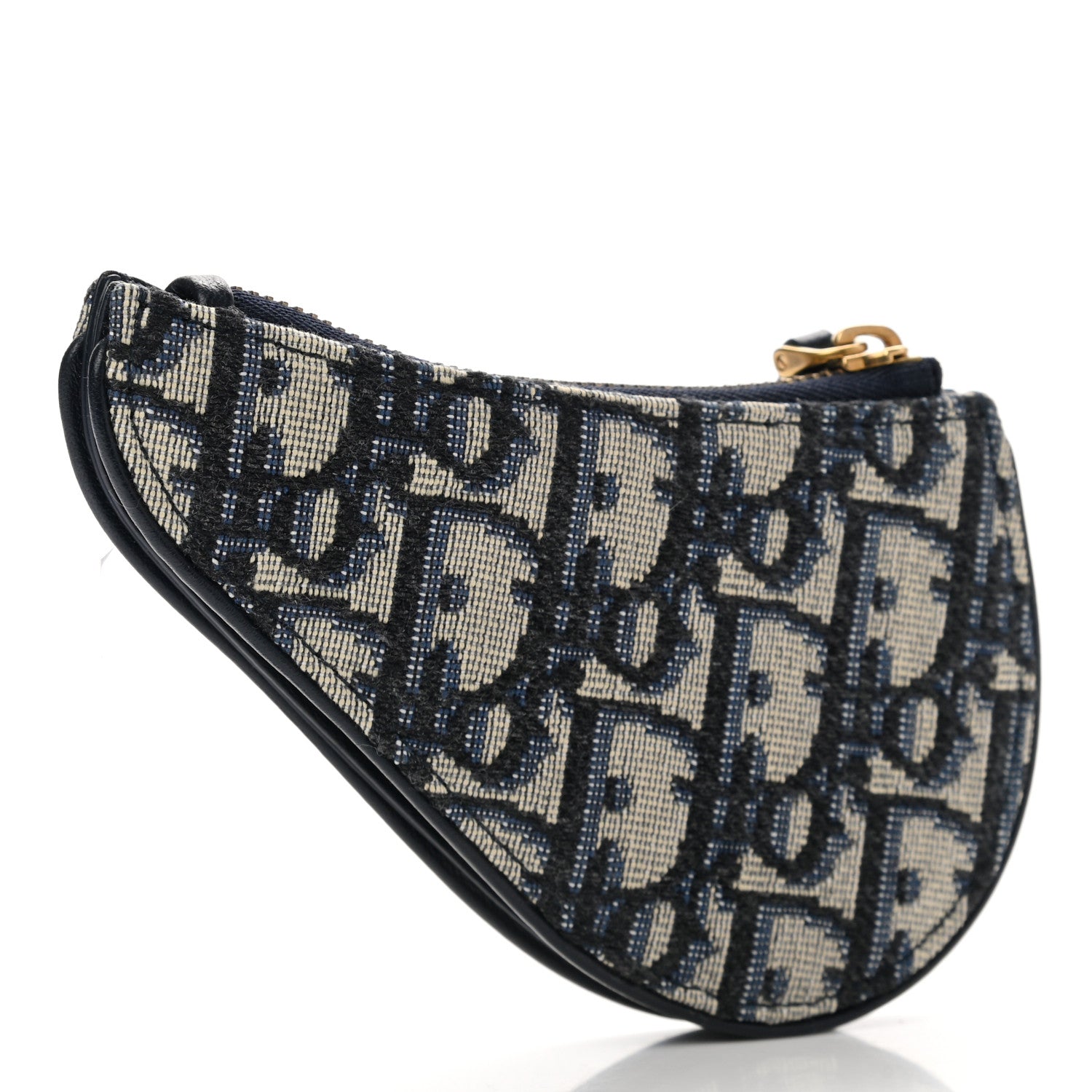 Christian Dior Oblique Saddle Coin Purse Blue 4 of 9