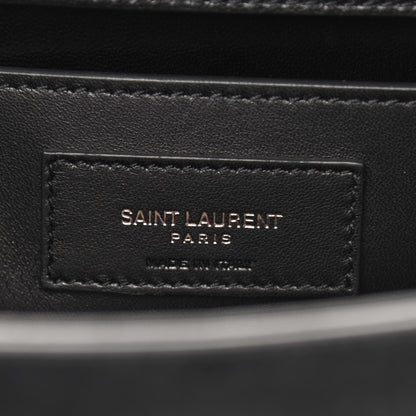 Saint Laurent Suede Star Studded Monogram Small Kate Satchel Black 6 of 8