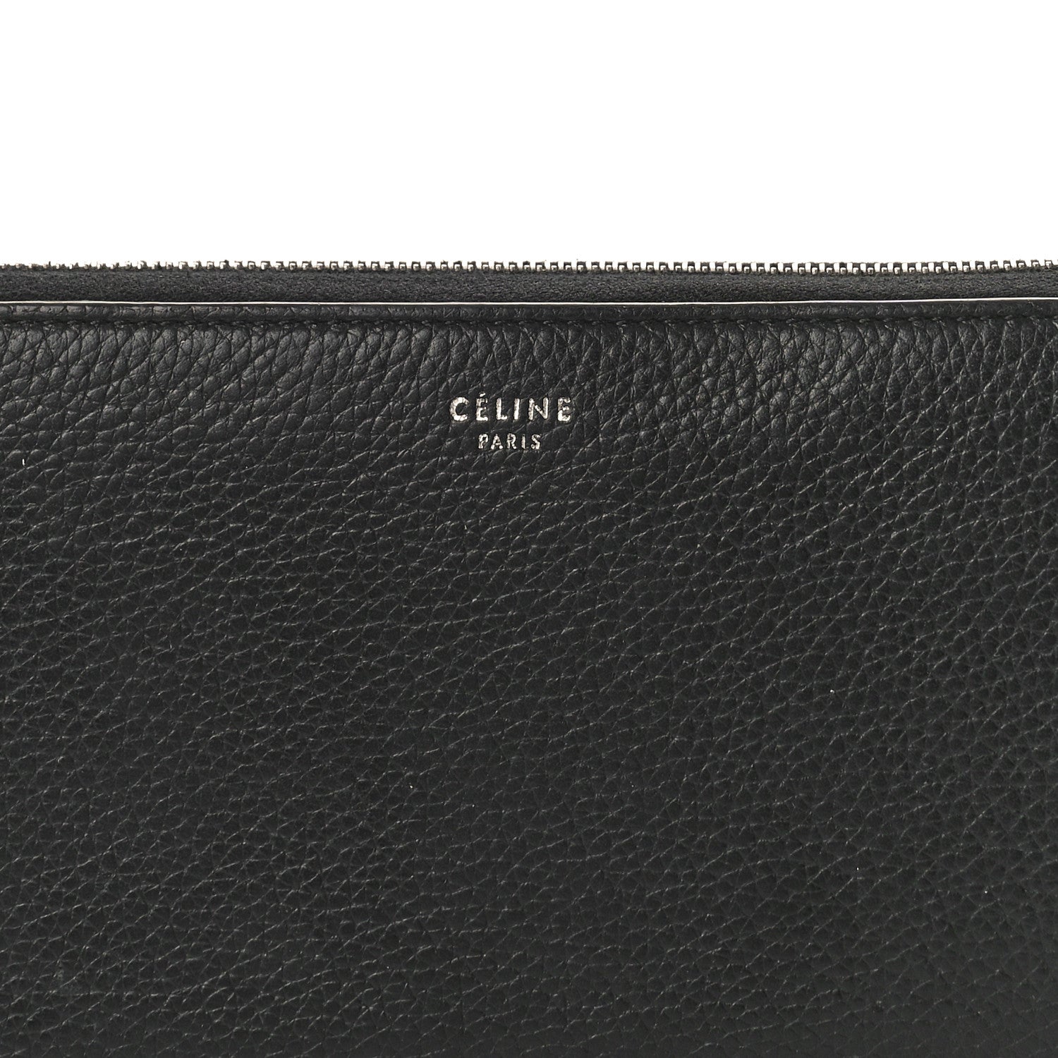 Celine Calfskin Large Zip Around Multifunction Wallet Black Citron 7 of 8