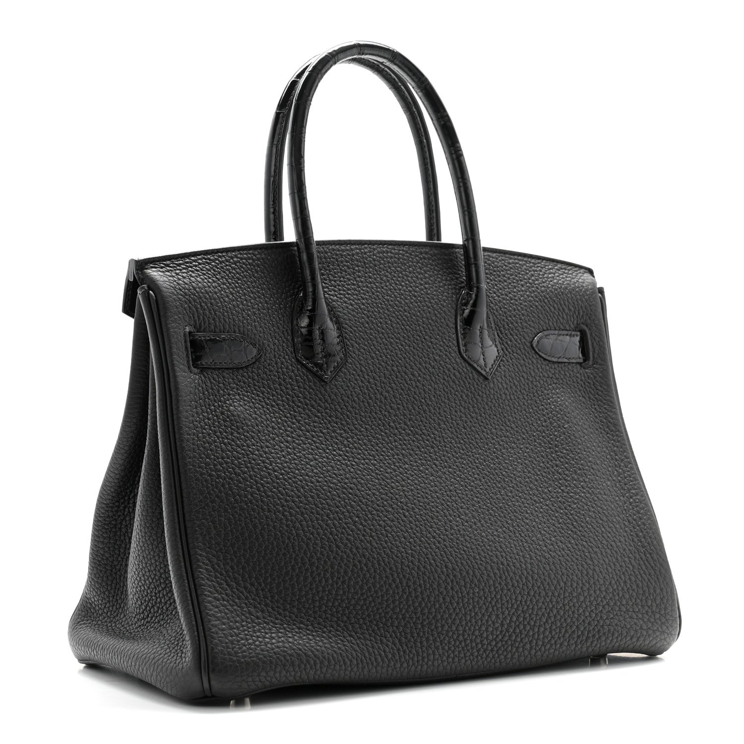 Hermes Togo Shiny Niloticus Crocodile Birkin Touch 30 Black 2 of 10