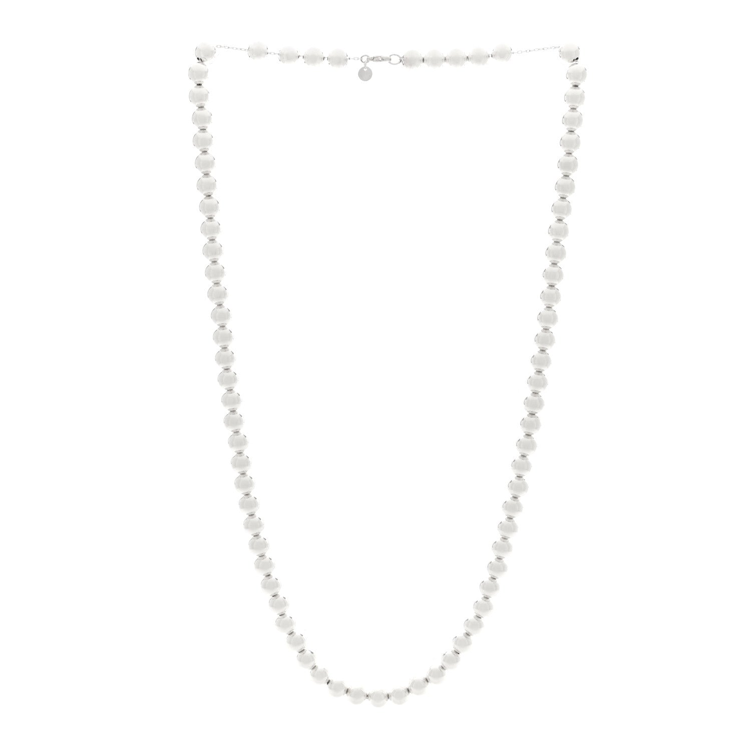 Tiffany Sterling Silver 10mm Hardwear Ball Necklace 31" 3 of 4