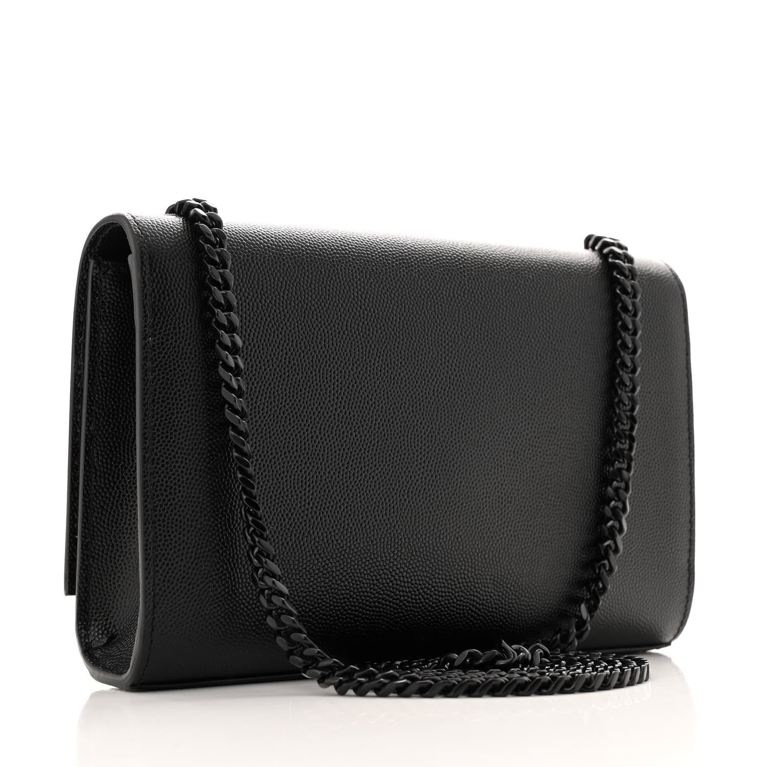 Saint Laurent Grain De Poudre Small Monogram Monochrome Kate Satchel Black 3 of 10