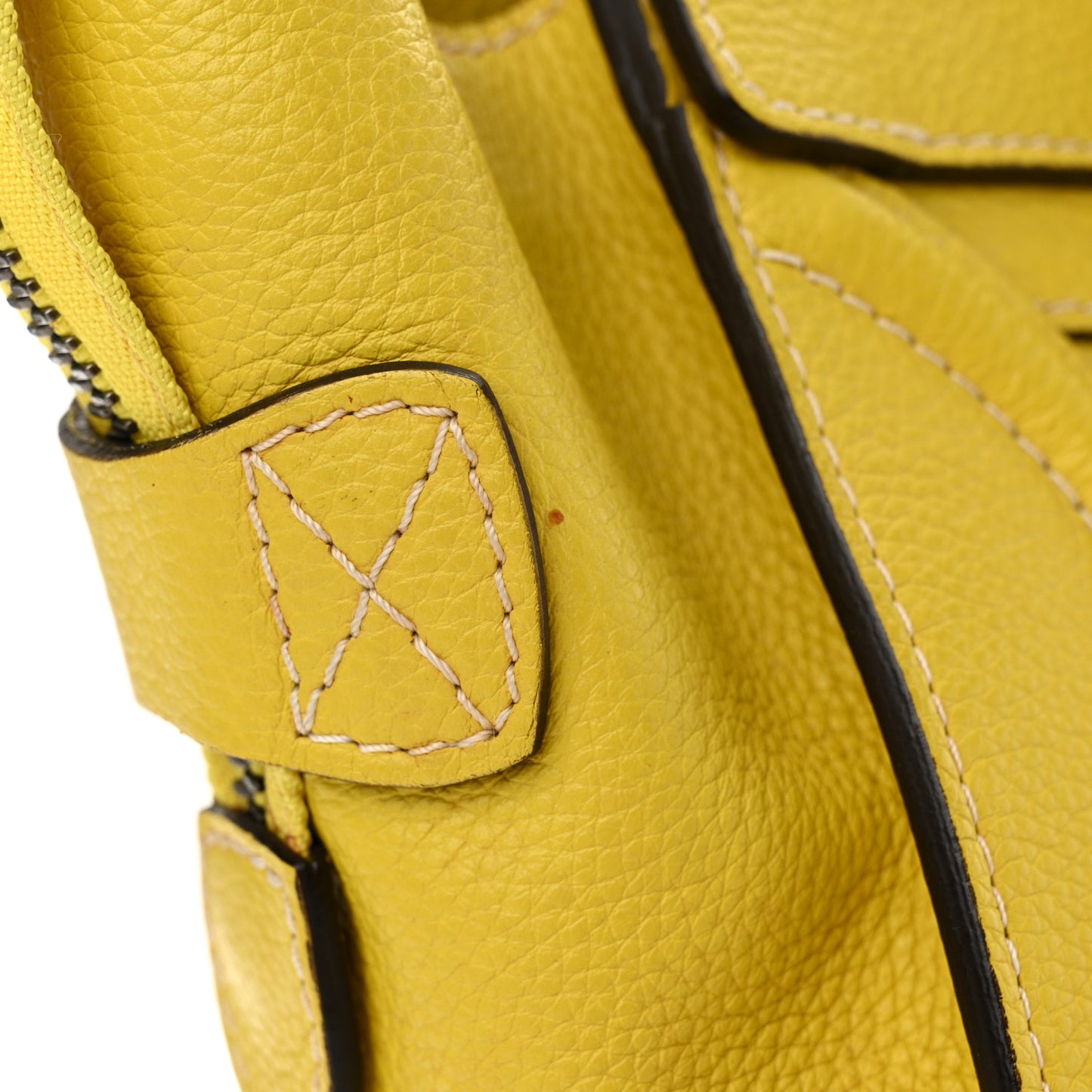 Drummed Calfskin Micro Luggage Citron