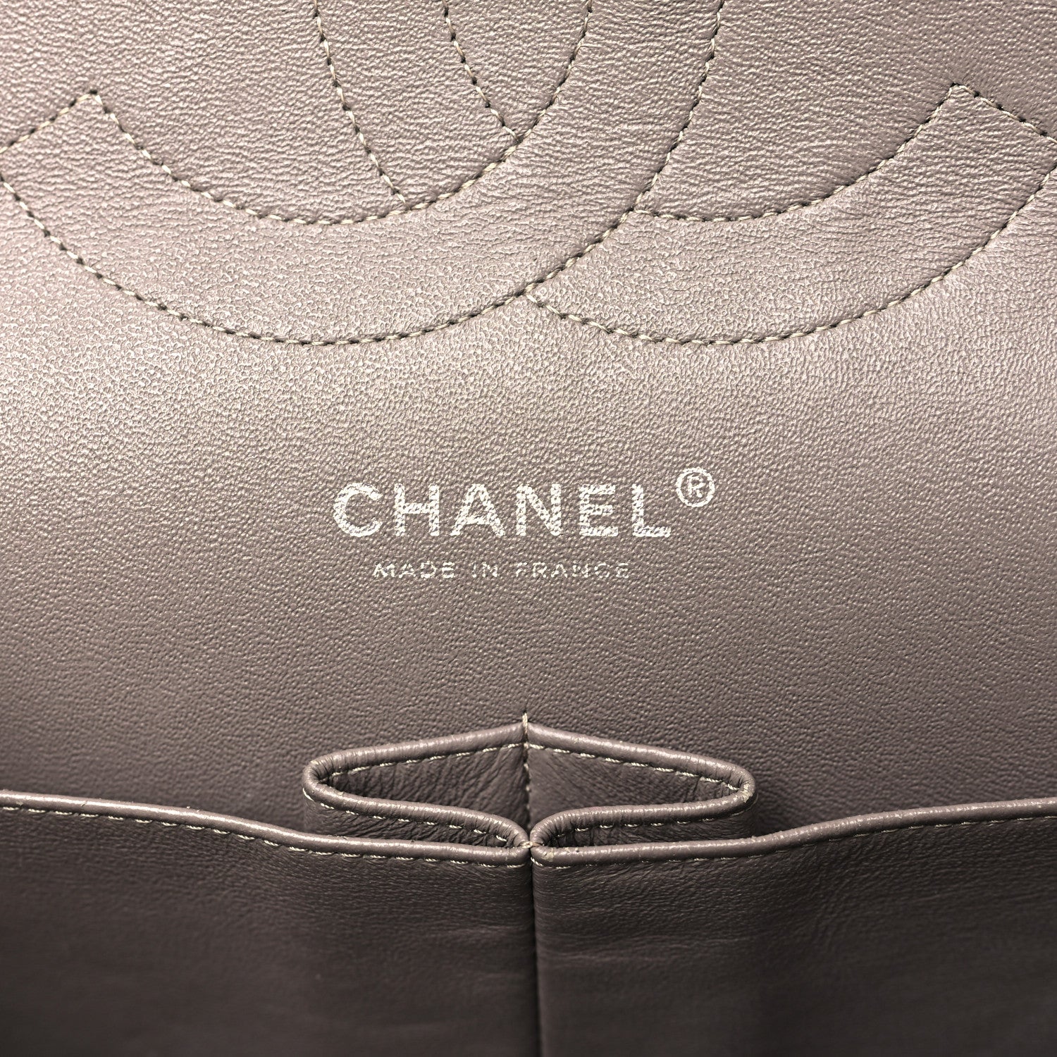 Chanel Patent Calfskin Quilted Jumbo Double Flap Grey 6 of 15