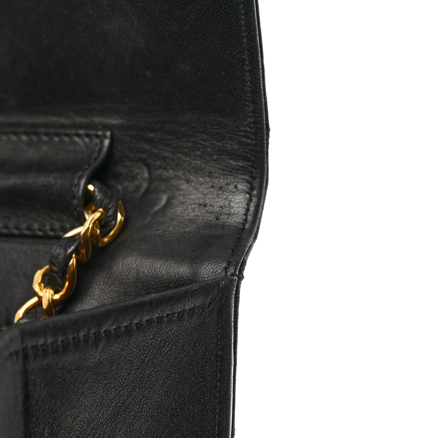 Lambskin Quilted Small Single Flap Bag Black