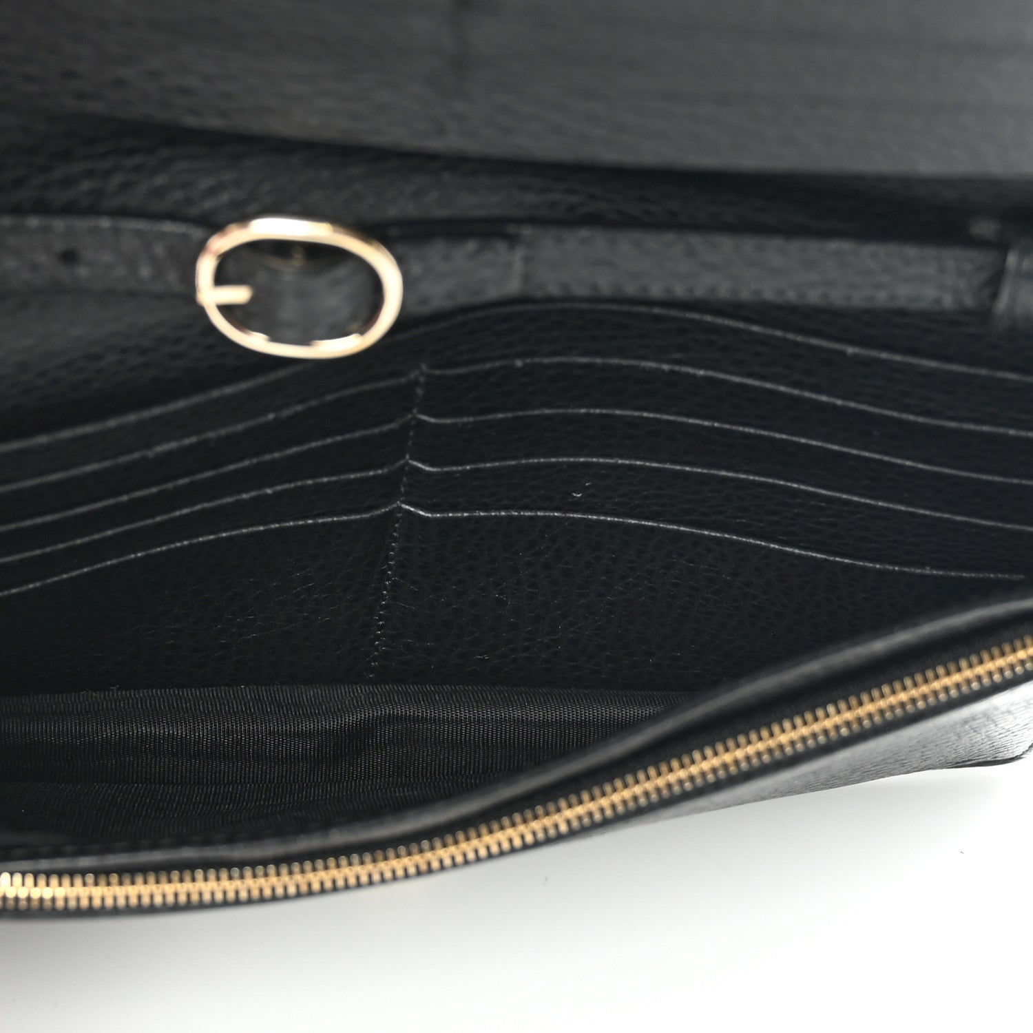 Gucci Dollar Calfskin Mini Swing Wallet Bag Black 4 of 8