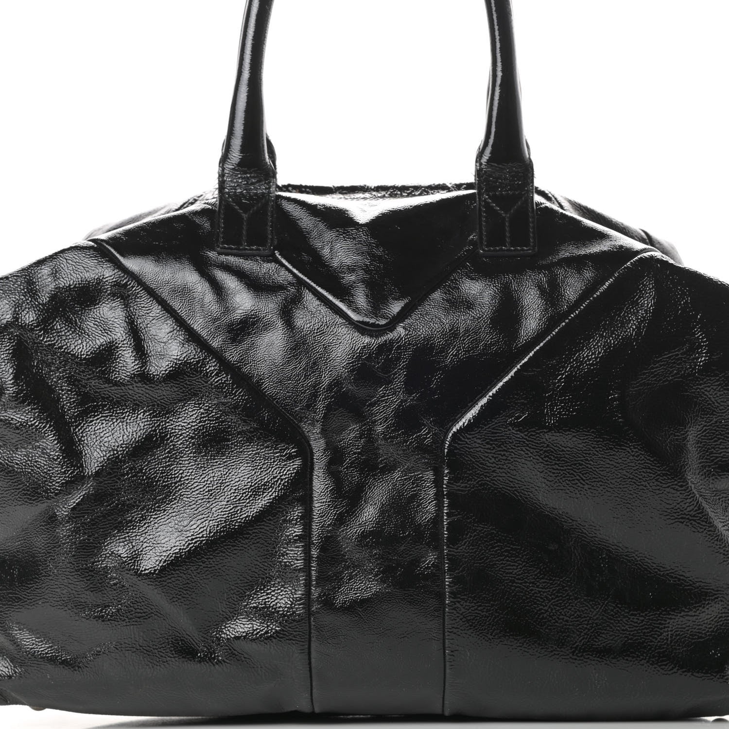 Saint Laurent Textured Patent Medium Easy Y Bag Black 8 of 13