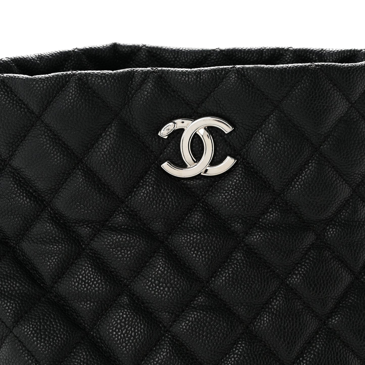 Caviar Quilted Easy Zip Tote Black