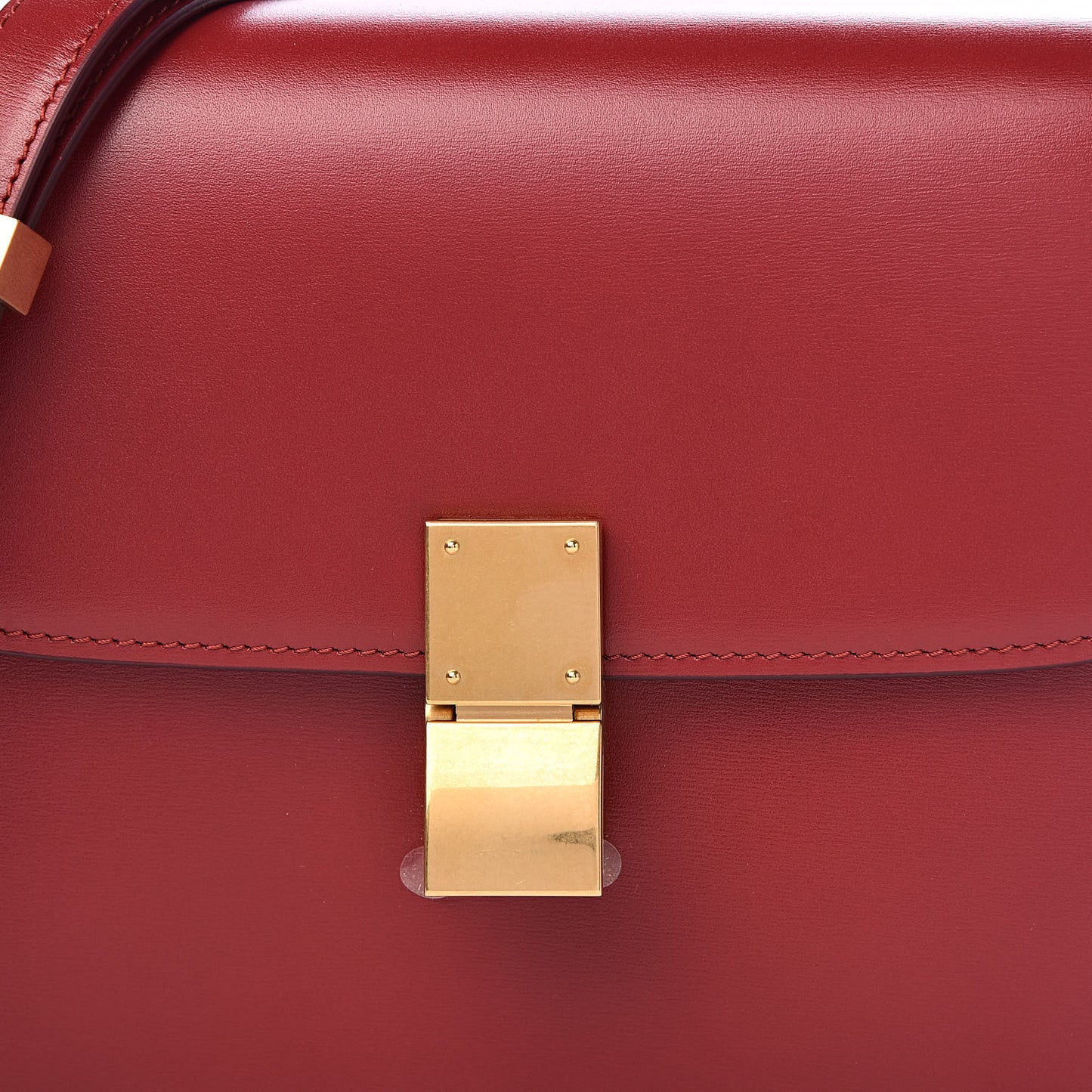 Box Calfskin Teen Classic Box Flap Bag Red