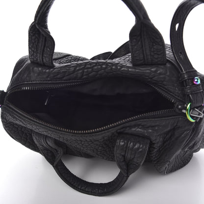 Alexander Wang Pebbled Lambskin Rocco Matte Black Iridescent Hardware 5 of 8
