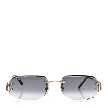 Cartier Metal Rimless C Decor Sunglasses CT0468S Gold Grey 2 of 7