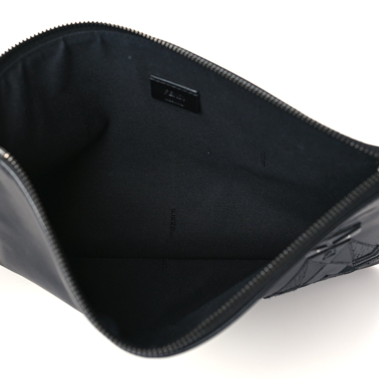 Fendi Calfskin Embroidered Bug Pouch Black 5 of 9