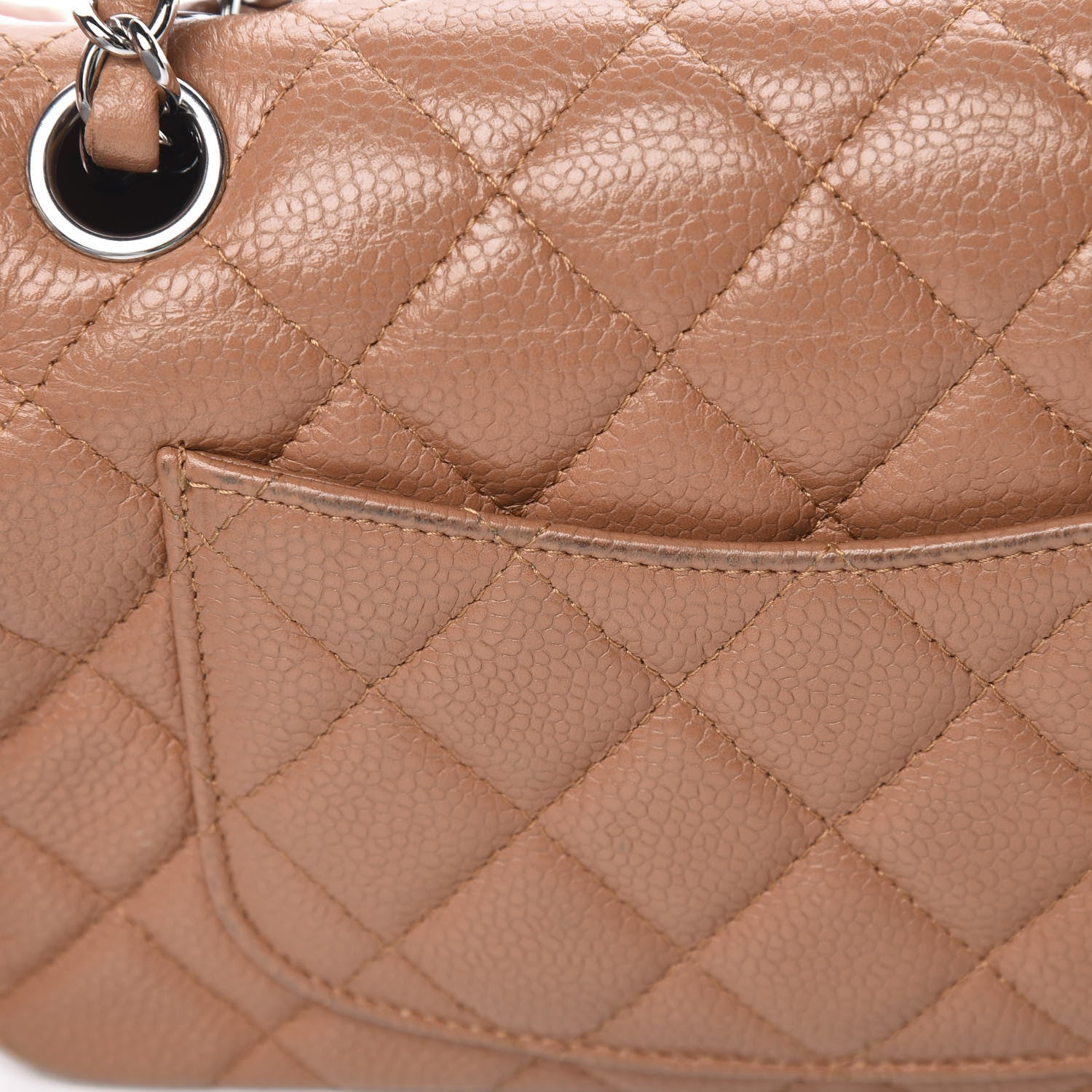 Chanel Caviar Quilted Mini Rectangular Flap Light Brown 13 of 13