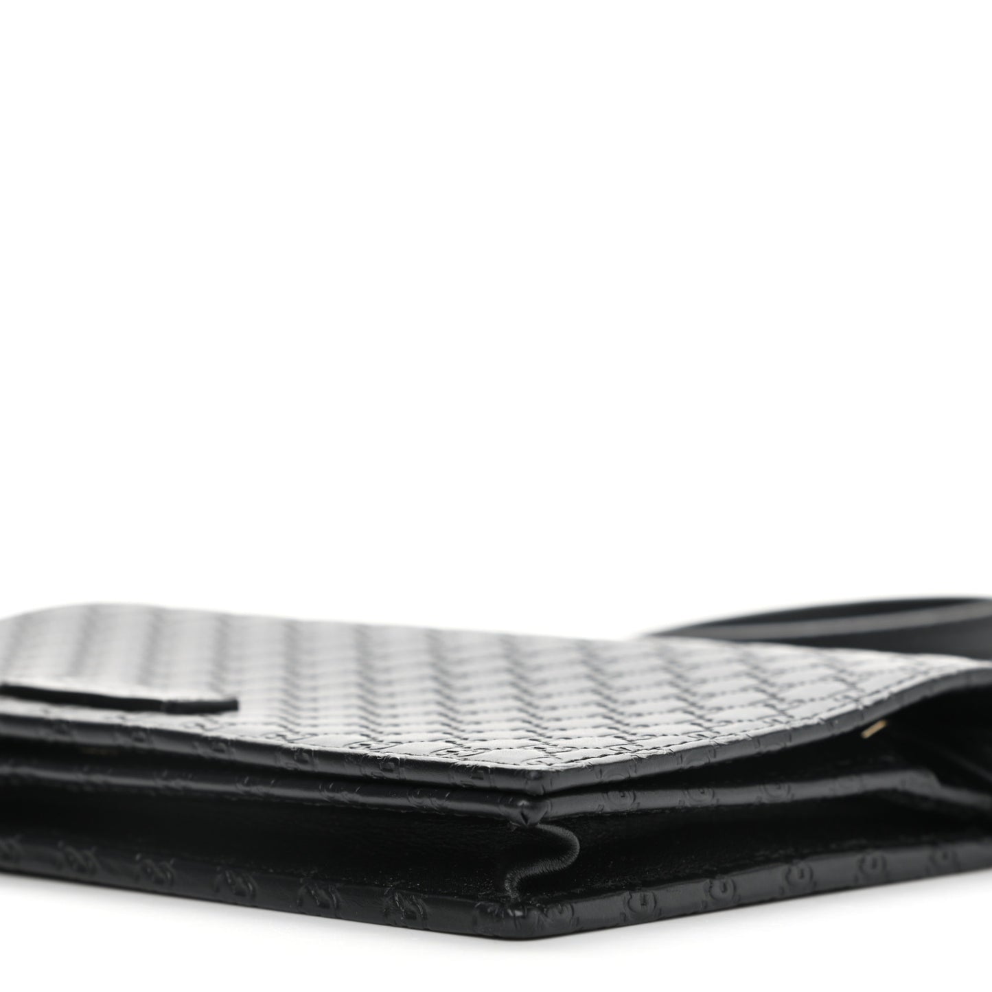 Microguccissima Crossbody Wallet Black