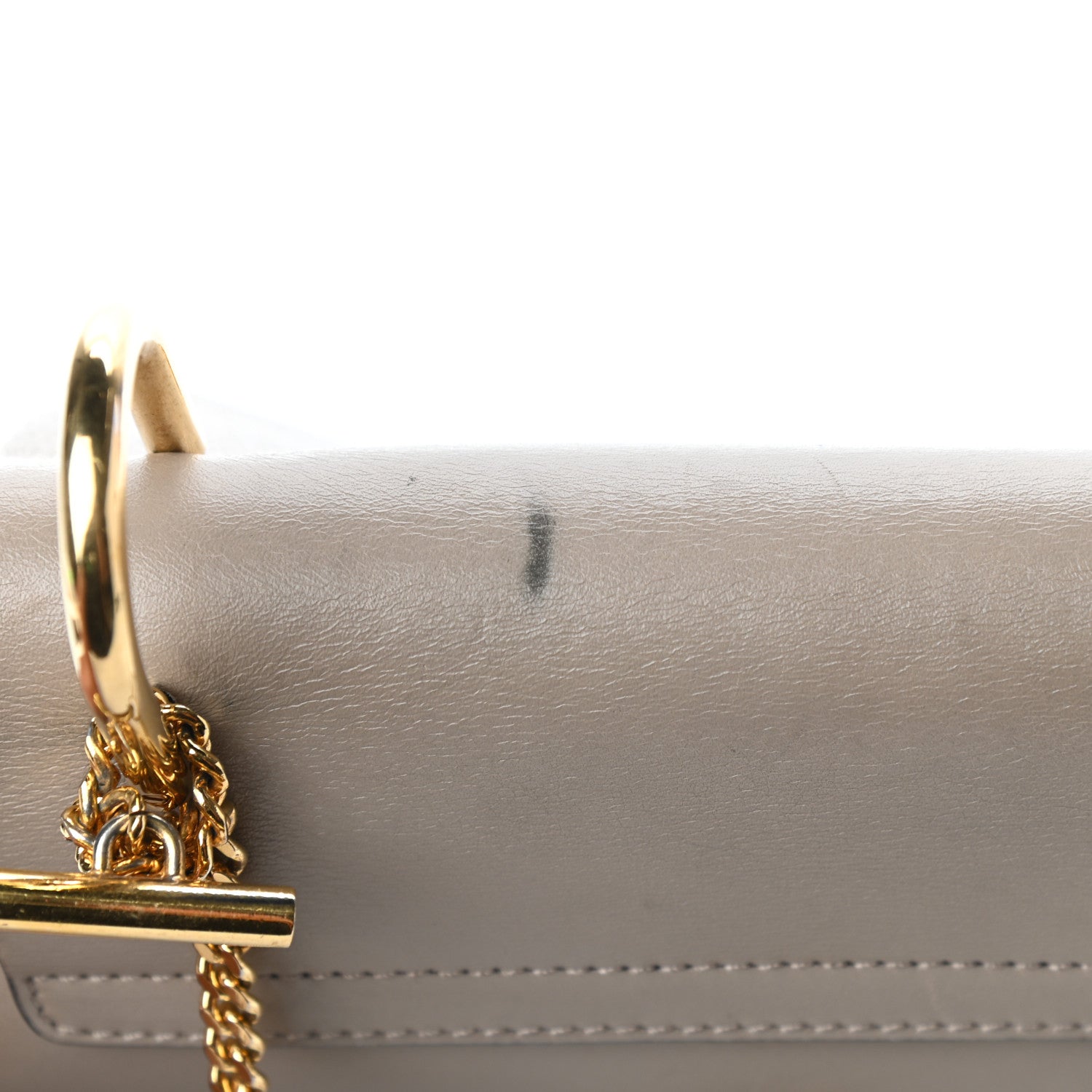 Chloe Suede Smooth Calfskin Drew Shoulder Bag Motty Grey 9 of 11