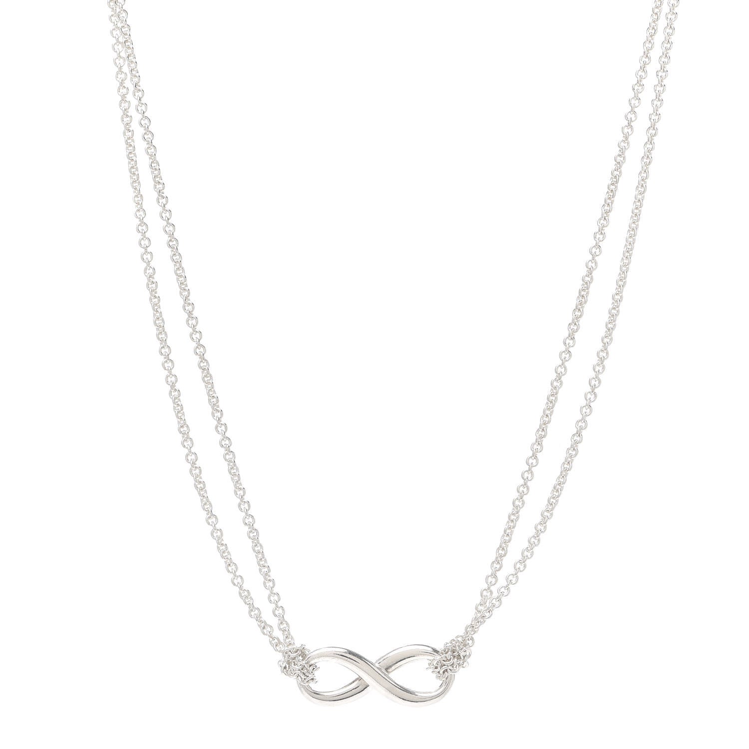 Tiffany Sterling Silver Infinity Pendant Necklace 1 of 5