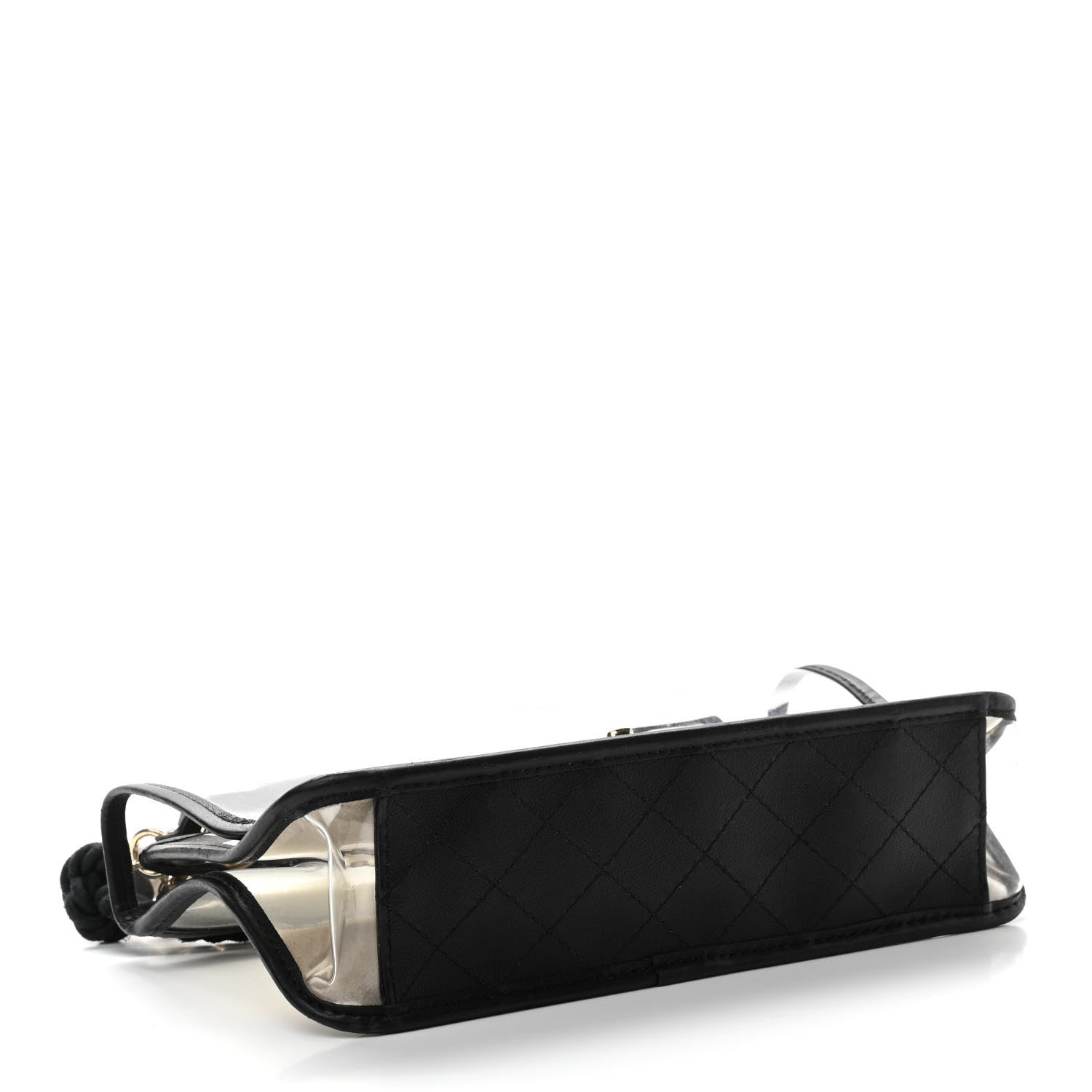 Chanel Lambskin PVC Sand By The Sea Flap With Pearl Strap Black 4 of 10