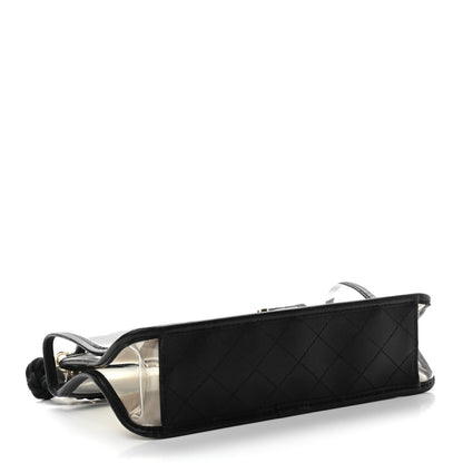 Chanel Lambskin PVC Sand By The Sea Flap With Pearl Strap Black 4 of 10