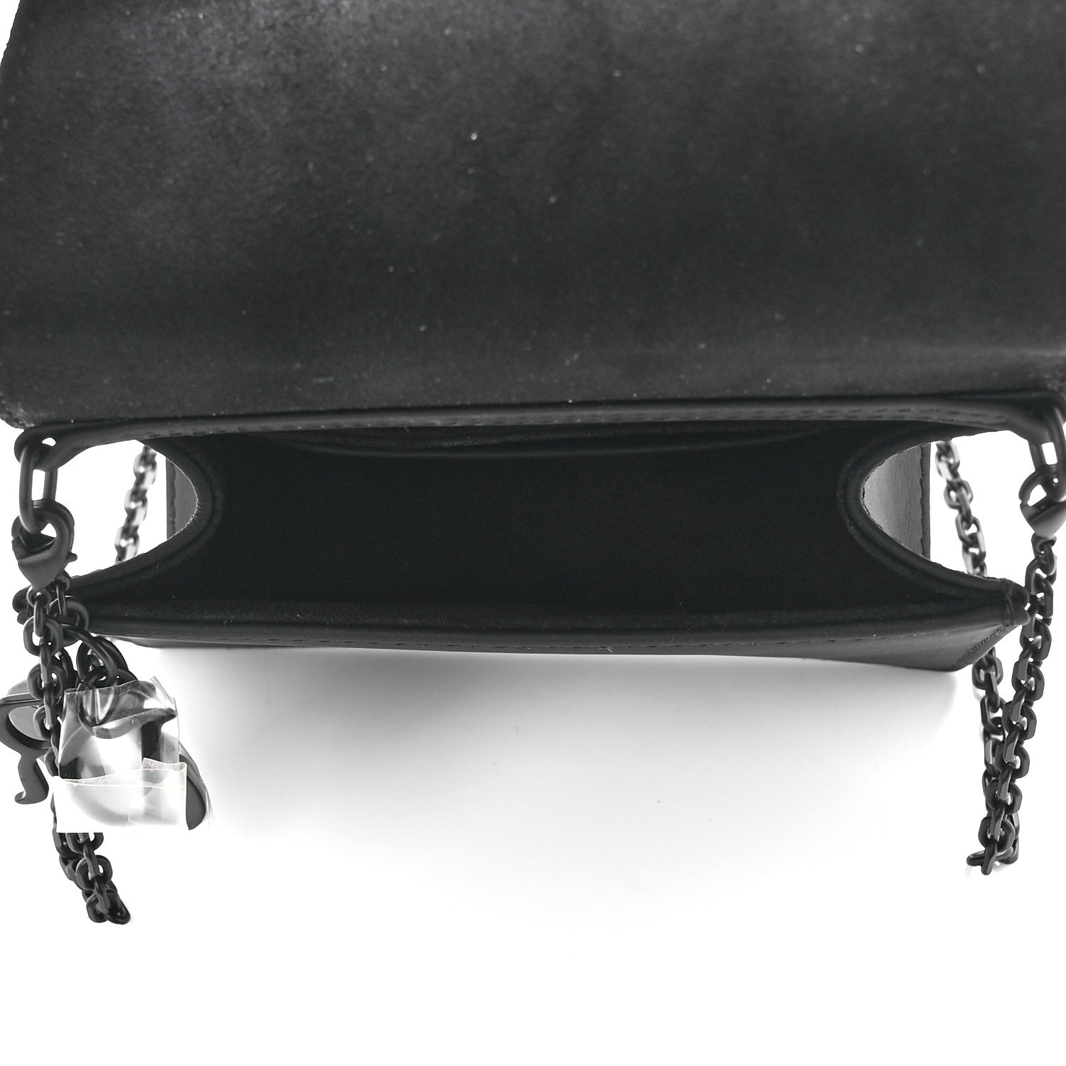Christian Dior Ultra Matte Calfskin Cannage Mini Waist Pouch on Chain Black 5 of 9