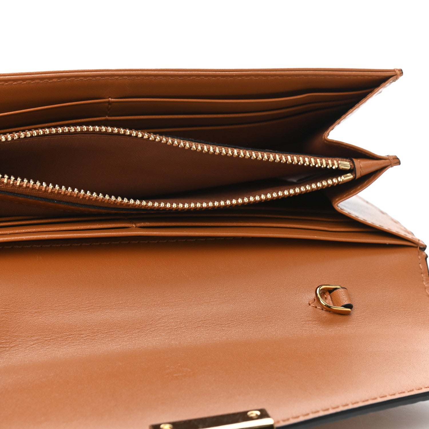 MCM Visetos Patricia Flap Wallet Cognac 5 of 7