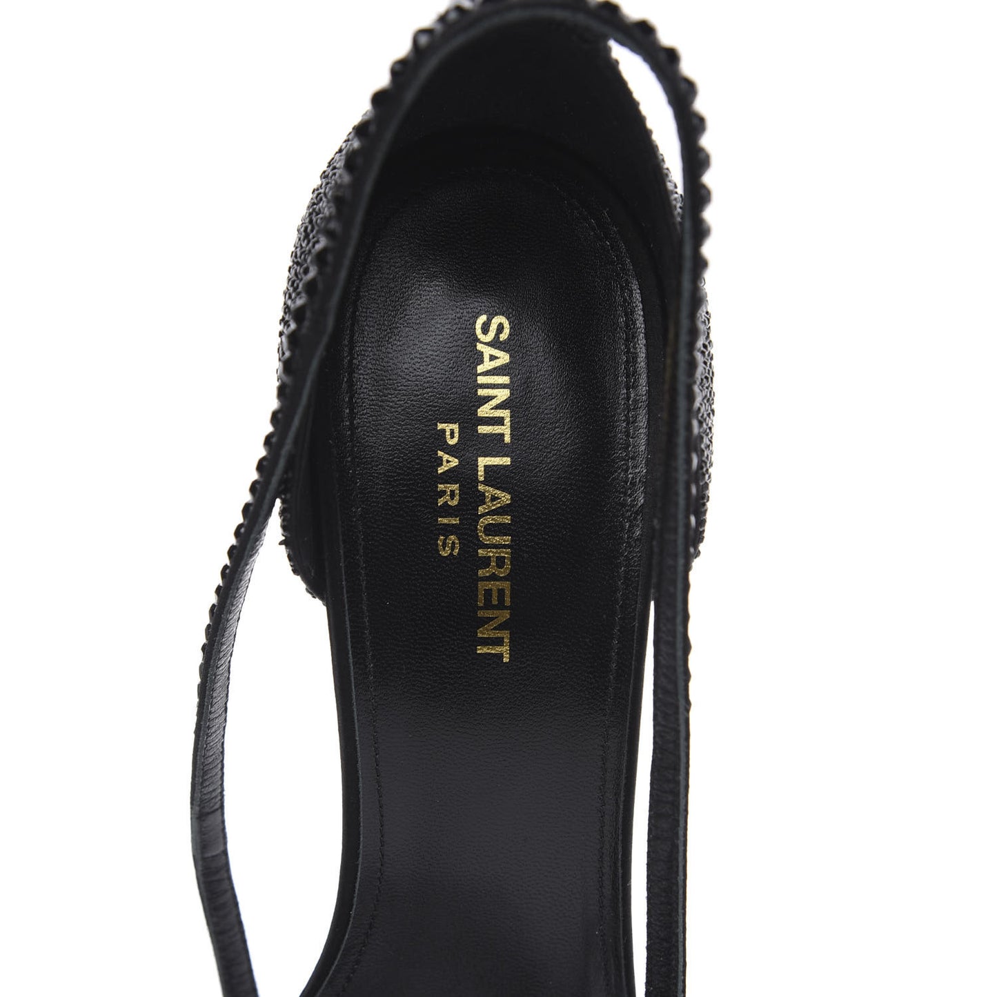 Satin Crystal Opyum Sandals 12 Black