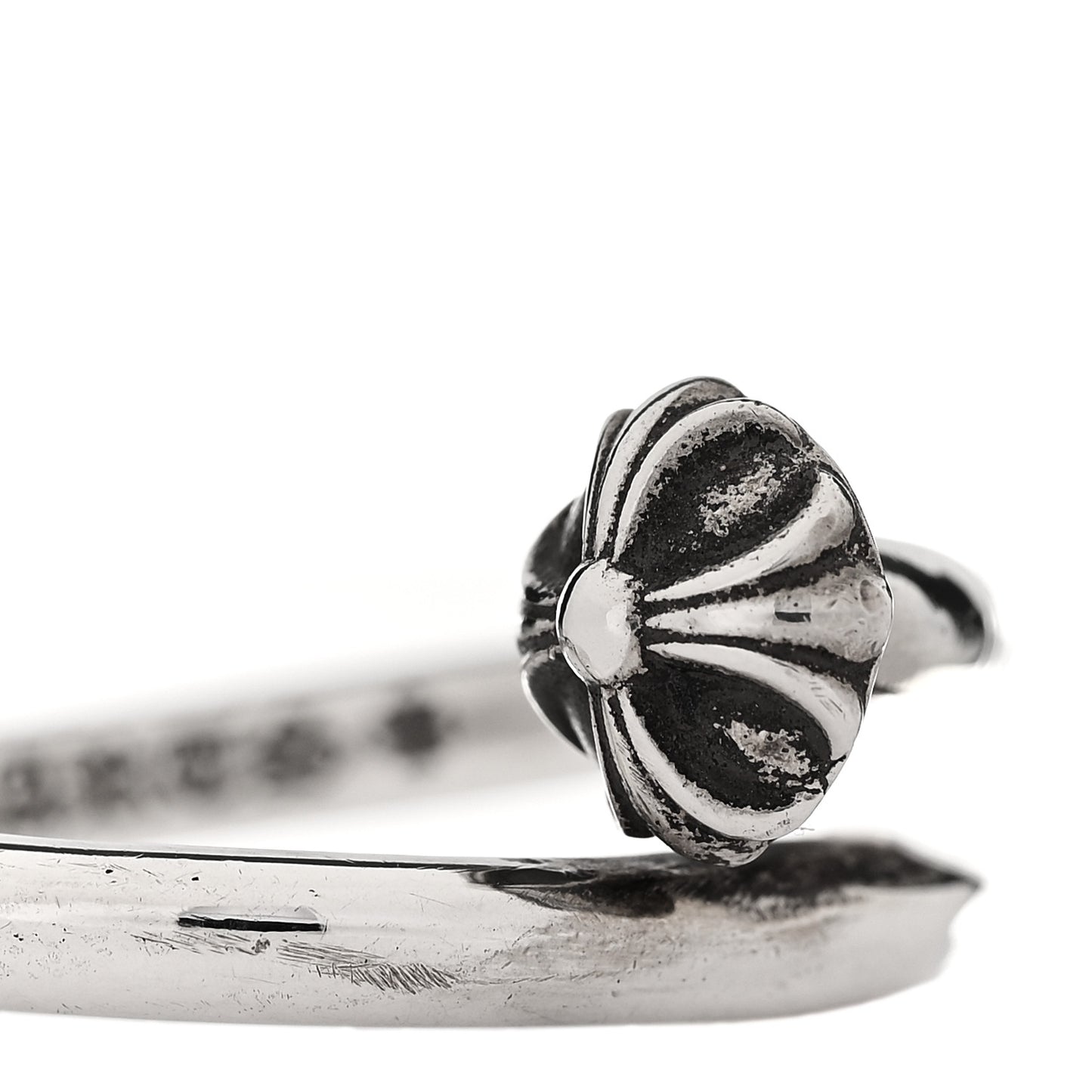 Sterling Silver Cross Ball Nail Ring 61 9.5