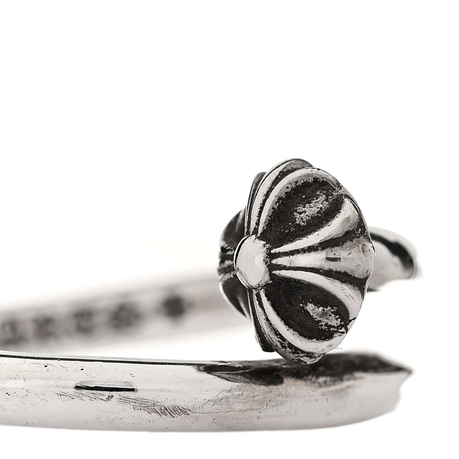 Chrome Hearts Sterling Silver Cross Ball Nail Ring 61 9.5 3 of 7