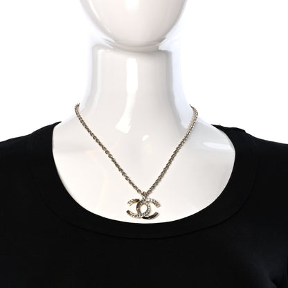 Chanel Metal Crystal CC Necklace Gold 2 of 4