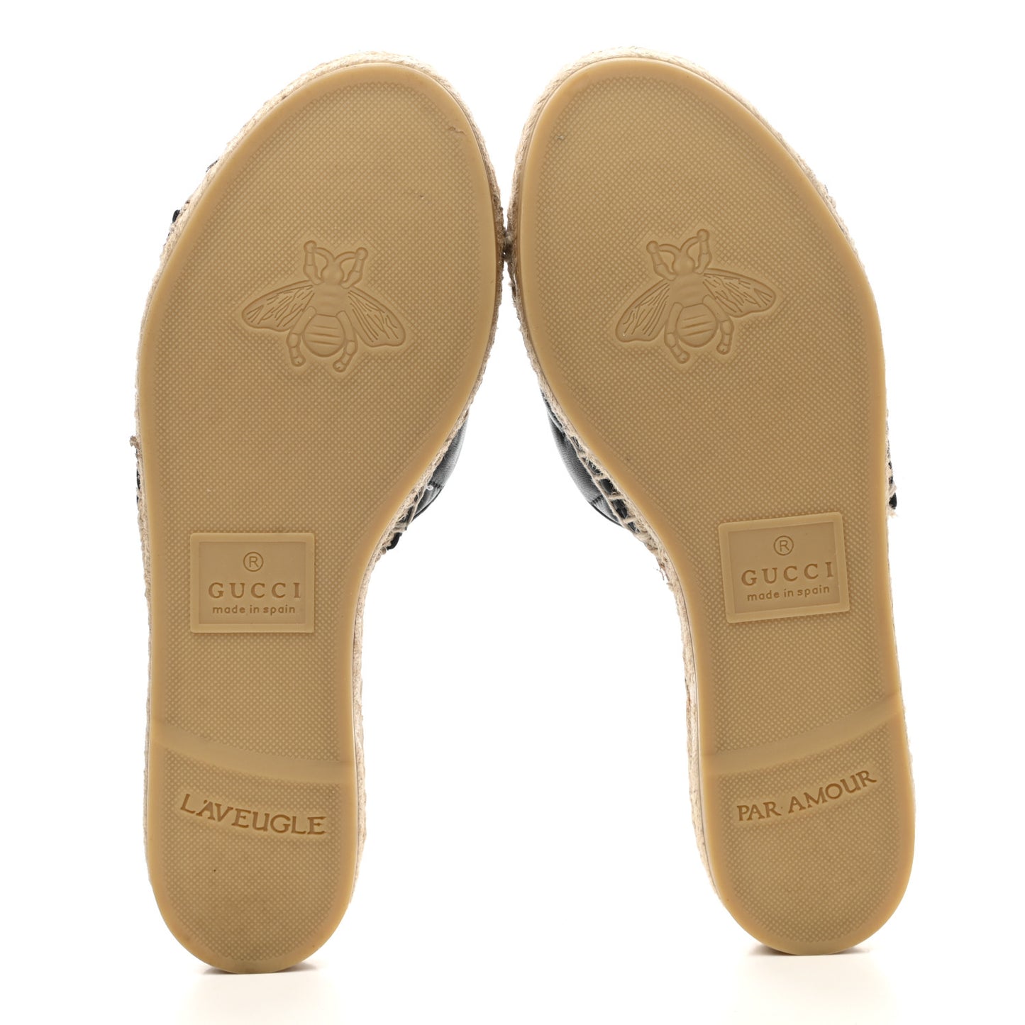 Nappa Matelasse GG Marmont Espadrille Slide Sandals 37 Black