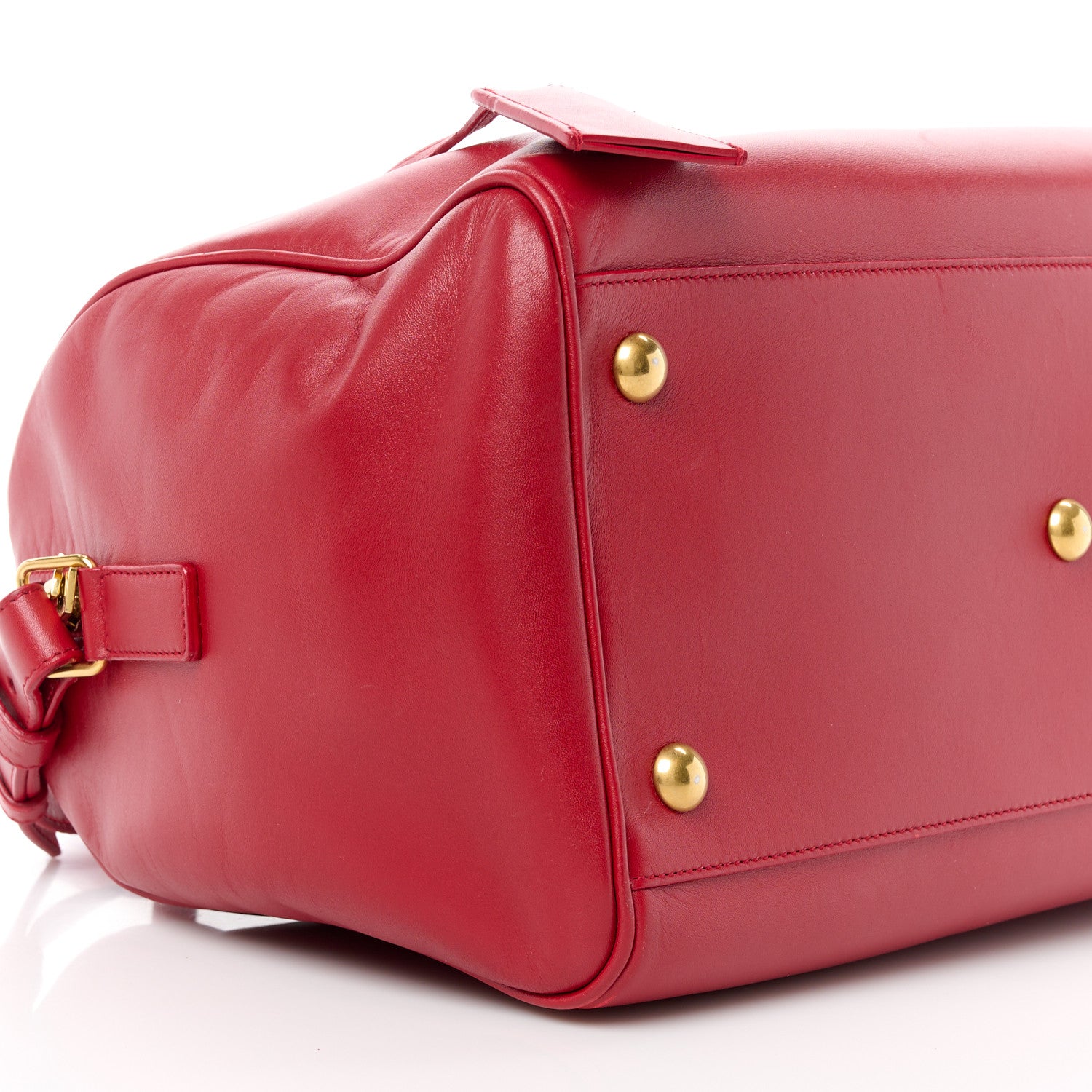 Saint Laurent Calfskin Classic Duffle 6 Red 11 of 13