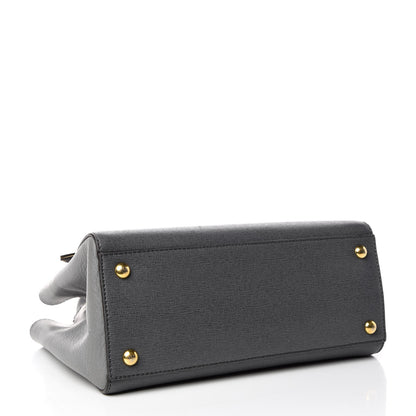 Fendi Vitello Elite Petite 2Jours Tote Grigio Grigio Chiaro 4 of 9