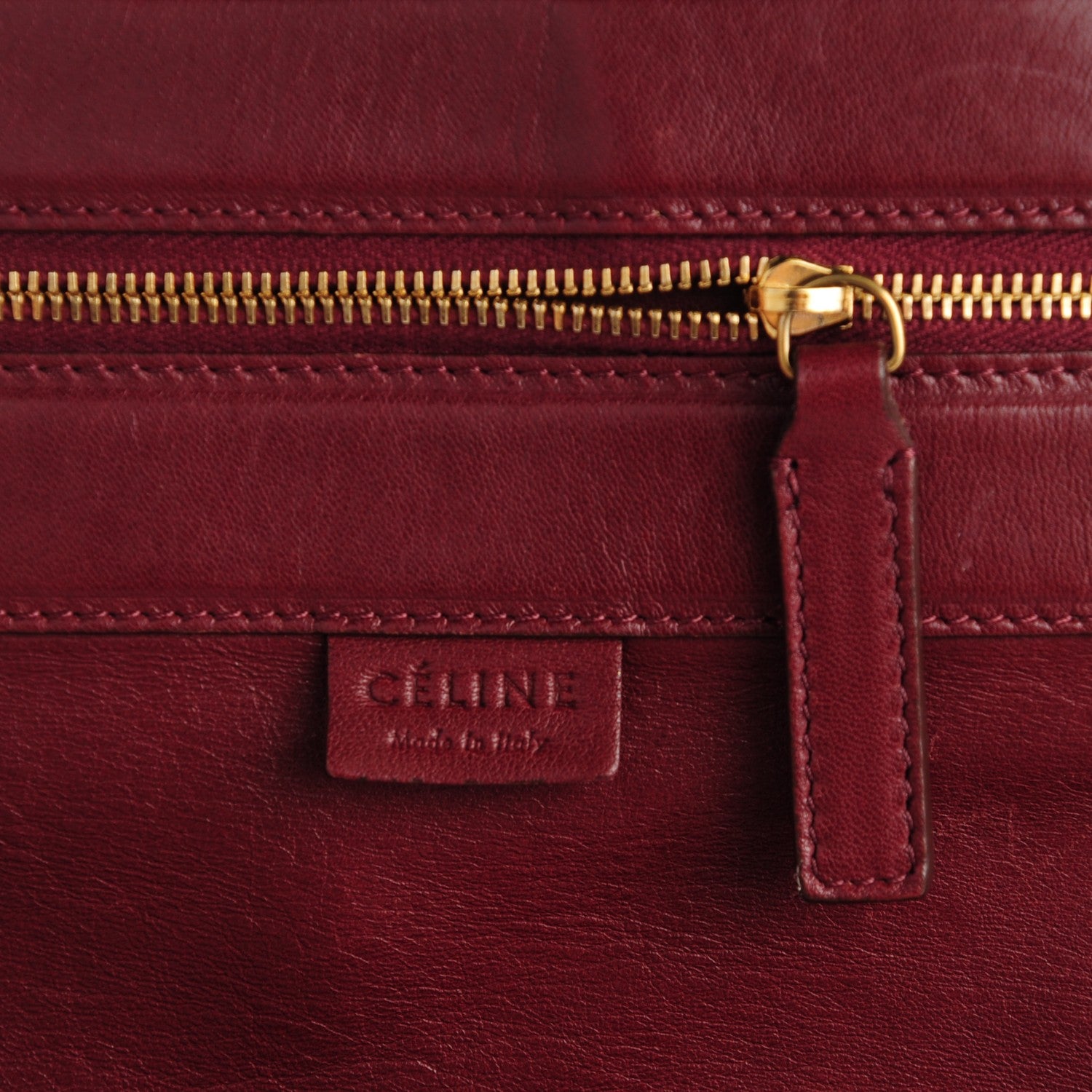 Celine Lambskin Medium Horizontal Cabas Rust 6 of 7