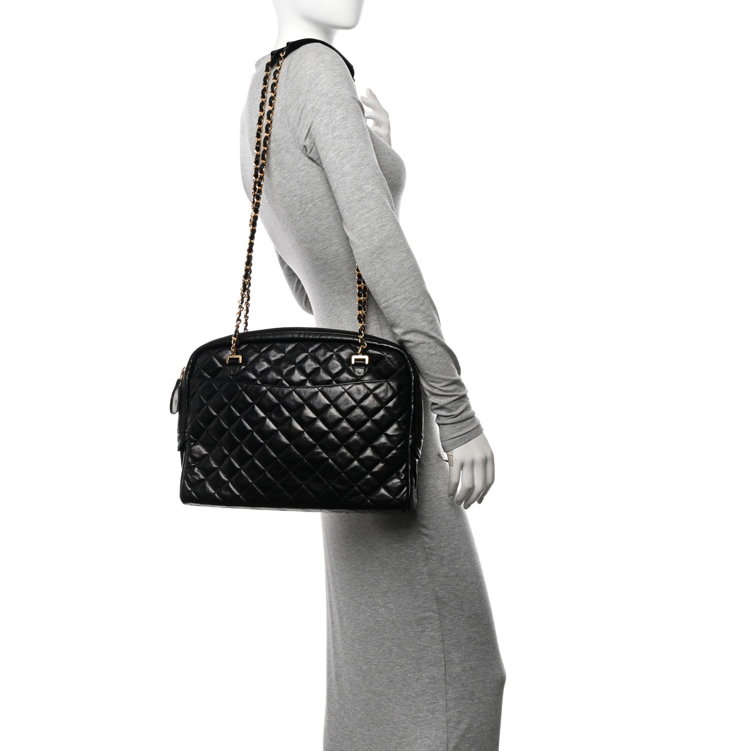 Chanel Calfskin Quilted In The Business Camera Bag Black 2 of 15